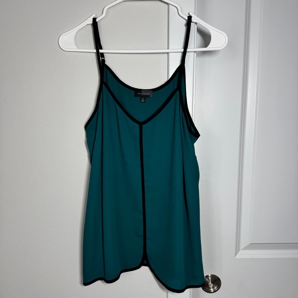 The Limited Tops - The Limited Tank Top Camisole Size Medium Teal Black Office Business Casual